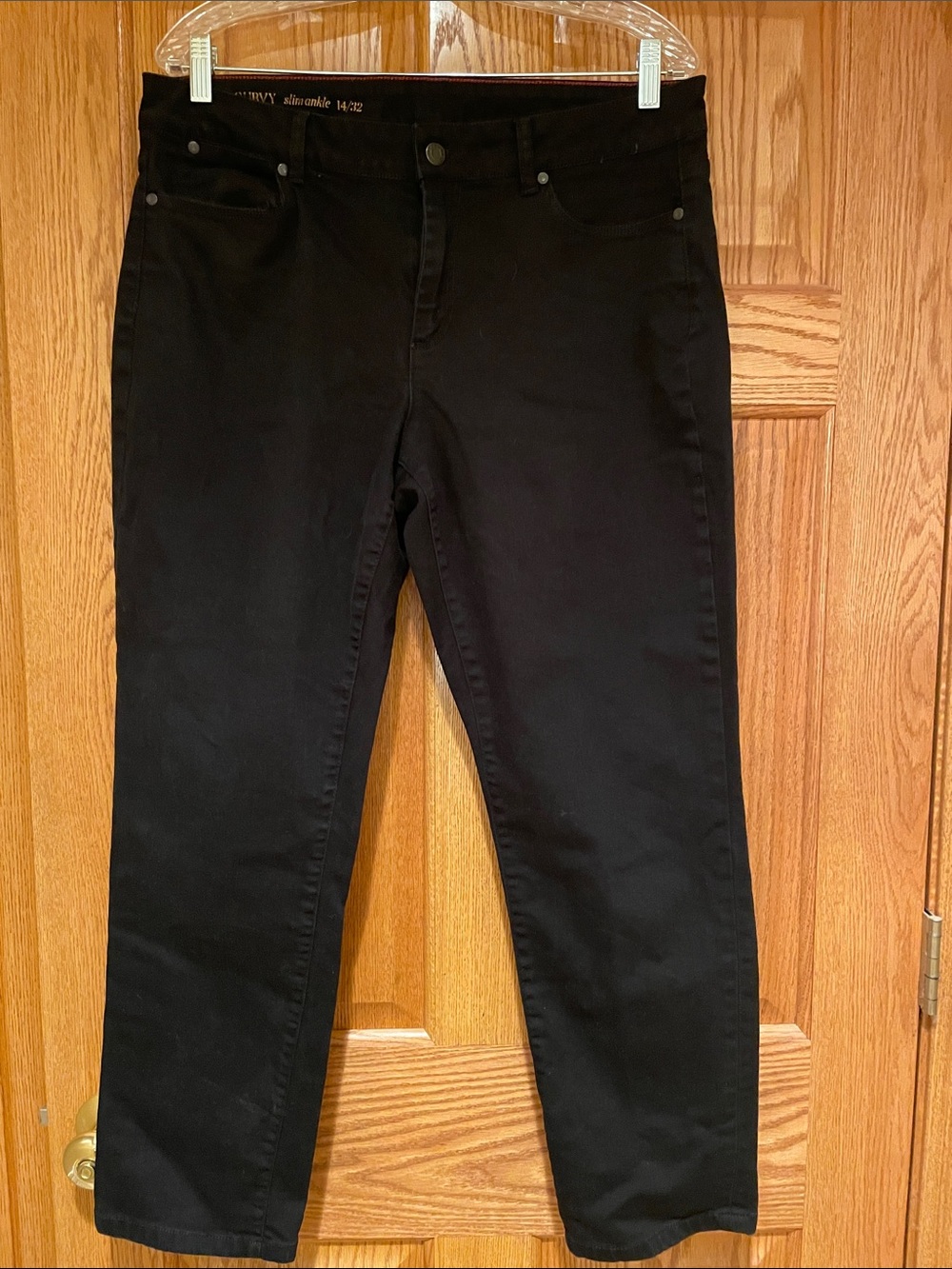Talbots Women’s Curvy slim ankle black Stretch Jeans